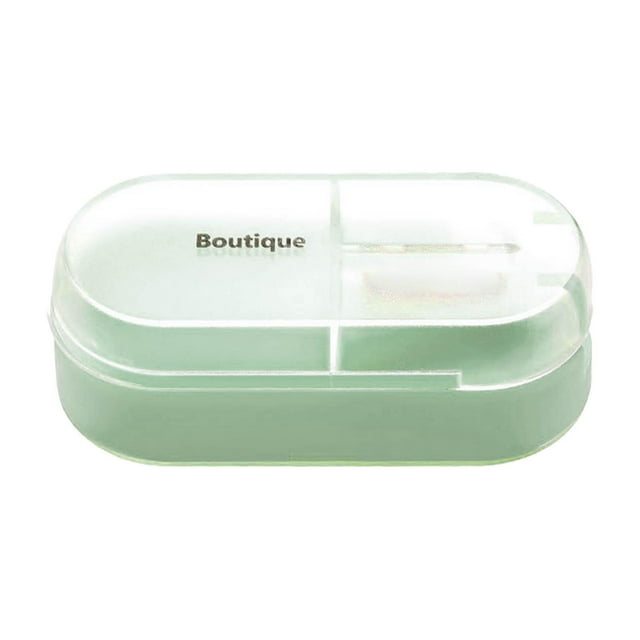 Milaget Compact with Cutter , Dustproof Pocket Size Cute Splitter Dispenser Dormitory Green