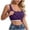 Purple, variant on Women's Casual Solid Color Round Neck Breathable Cool Singlet