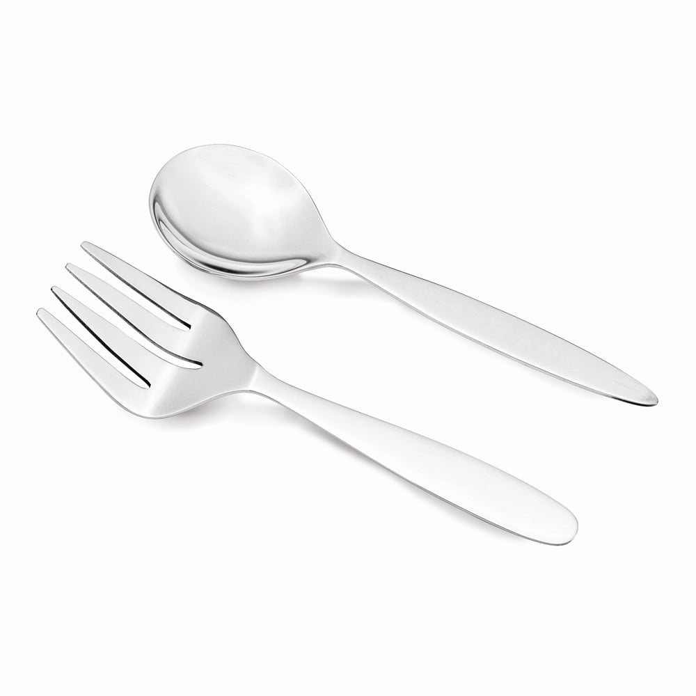 silver baby spoon and fork set