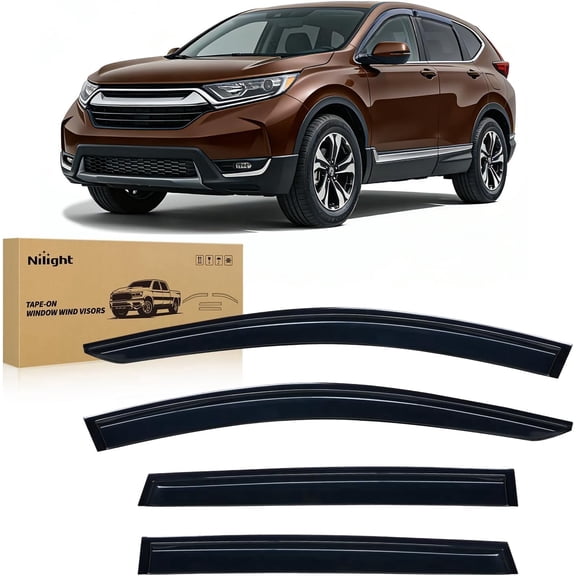 Nilight Window Rain Guards for Honda CRV 2017-2022, Out-Channel Window Visors Vent Wind Deflectors-4PCS