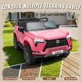 thumbnail image 5 of Lexus GX550 24V Kids Ride-On Car, 2-Seater Electric Toy Car with Parent Remote Control, High Speed 3.73MPH, LED Lights & Bluetooth Music for Boys Girls Ages 3-8, Pink, 5 of 15