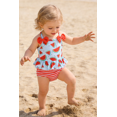 thumbnail image 4 of Tiny Cutey Toddler Girl Swimsuit Baby Long Sleeve Rashguard Top and Tankini Bathing Suit 3 Piece Set for 3-4T, 4 of 8