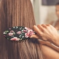 thumbnail image 4 of Autumn Leaves Hair Brush, Vintage Floral Detangling Paddle Brush with Wildflower and Butterfly Illustration, Soft Bristle Comfortable Grip Brush, 4 of 8