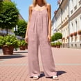 thumbnail image 2 of Women's Jumpsuits Casual Loose Wide Leg Fashion Strapless Pants Romper,Red,L, 2 of 5