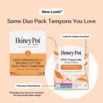 thumbnail image 3 of The Honey Pot 100% Organic Duo-Pack Regular-Super Tampons, 18 Ea, 3 of 6