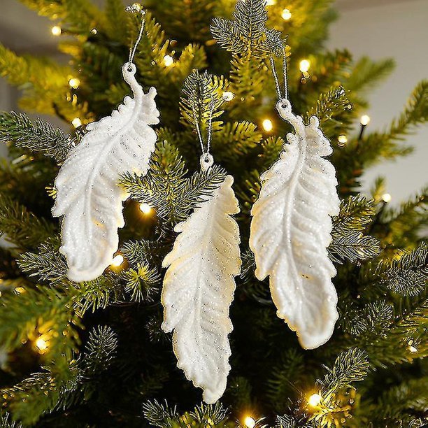 Colgantes de árbol Copo de nieve Ángel Ciervo Adornos colgantes Decoraciones navideñas para el hogar Niños Toy7pcs-blanco