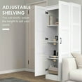 thumbnail image 3 of Spaco 71" Tall Storage Cabinet with Movable Storage Shelves, Modern Style Pantry Cupboard Cabinet with Soft Close Doors for Indoor as Living Room, Entryway, White, 3 of 8