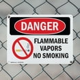 thumbnail image 5 of (2 Pack) Flammable Vapors No Smoking OSHA Danger Sign 10 Inch X 7 Inch Plastic Sign, Weather Resistant, UV Protected for Workplace, Business, and Construction Site, Made in the USA, 5 of 8