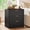 Black, variant on Buildhom 23" Fluted Nightstand with Charging Station, 3-Drawer Wood End Table for Adult Bedroom, Closet, Black