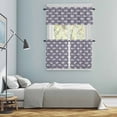 thumbnail image 6 of Red Blue Kitchen Curtains Valances and Tiers Set of 3 Watercolor Geometric Art Pattern Tier Curtains and Valance with Rod Pocket for Small Windows, 27.5"x36", 6 of 9