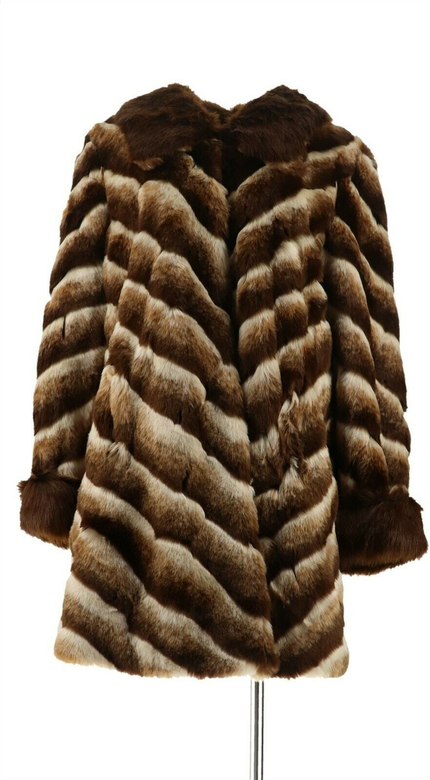 Dennis Basso - Dennis Basso Faux Chinchilla Fur Coat Women ...