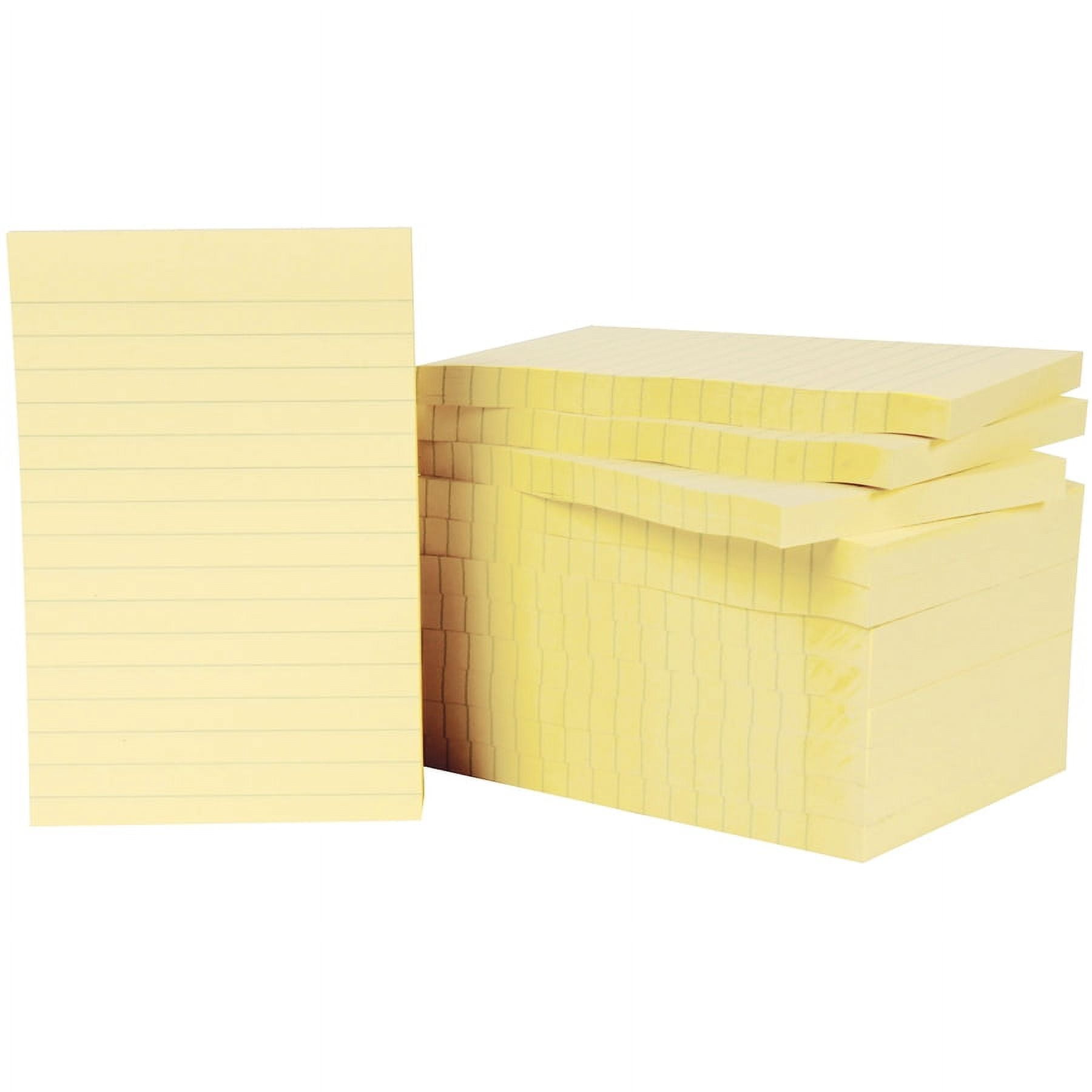 Post-it®, MMM660RPYW, Greener Lined Notes, 12 / Pack, Canary Yellow