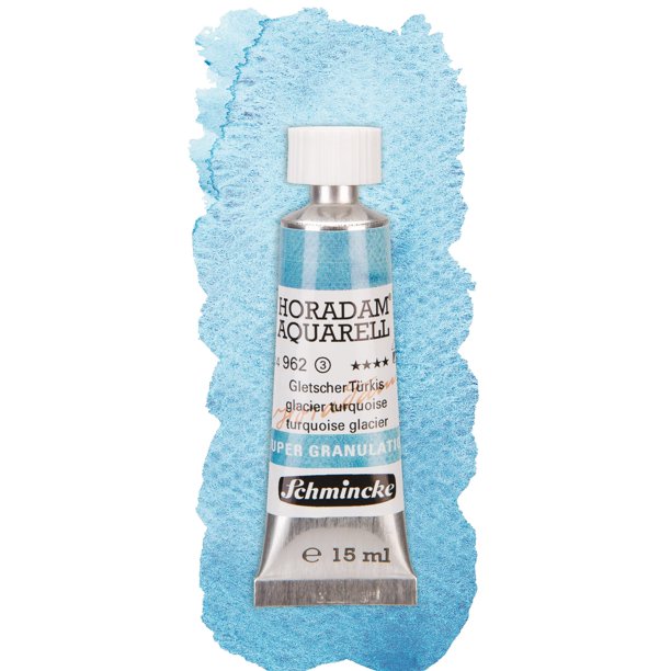 Schmincke - Horadam Aquarell Super Granulación 14 962 006 Turquesa Glaciar Tubo De 15 Ml Tonos De Granulación Muy Fuertes Las Mejores Acuarelas Supergranuladas