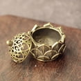 thumbnail image 3 of Flmtop Lotus Pattern Incense Holder Alleviate Anxiety Brass Delicate Craft Stick Incense Burner for Decorating, 3 of 8