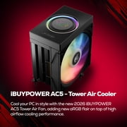 iBUYPOWER Slate Gaming PC Desktop Computer Intel Core Ultra 5 250KF Plus CPU, NVIDIA RTX 5060Ti 8GB GPU, 16GB DDR5 RGB 5200MHz RAM, 1TB NVMe SSD, Windows 11 Home, Gamer Keyboard and Mouse- SBI5N56T01