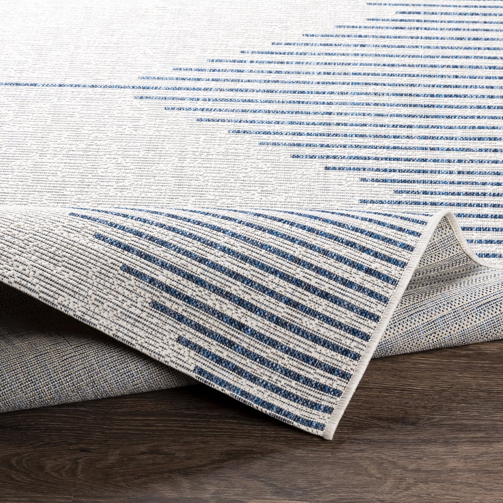 Livabliss Outdoor Rugs, 2x3 Eagean Global Blue Area Rug for Patio, Porch, Deck, Backyard, Waterproof Indoor Outdoor Carpet (2' x 2'11")