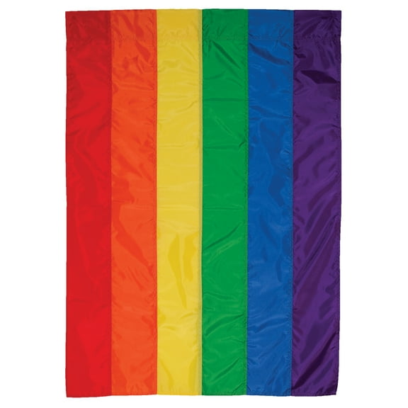 In the Breeze 3702 — Rainbow House Banner - 28 x 40 Inches — Vibrant Outdoor Pride Decor