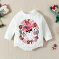 thumbnail image 2 of Youmylove Boys Girls Christmas Long Sleeve Letter Printed Pullover Romper Sweatshirt Bodysuits Kids Jumpsuits Clothing Playwear, 2 of 6