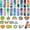 Colourful, variant on 48 Pieces Anxiety Sensory Stickers with 2 Textured Sticker -Sensory Stickers for Kids & Adults - Anxiety Relief Sensory Strips for Office & Classroom Must Haves