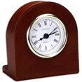 thumbnail image 1 of Dacasso Mocha Leather Desk Clock with Gold Trim, 1 of 1