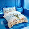 thumbnail image 2 of meiyoeat Beach Floral Vase 7-Piece Twin Bedding For Boys,Shell Print Bedding Comforter Set,Colorful Stars Reversible, 2 of 7