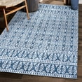 thumbnail image 2 of ReaLife Machine Washable Rug - Stain Resistant, Non-Shed - Eco-Friendly, Non-Slip, Family & Pet Friendly - Luna Distressed Tribal Stripe - Blue Beige - 2'6" x 8', 2 of 7