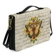 thumbnail image 2 of ZUXONGSY Butterfly Cross Sunflower Print Bible Case for Women Leather Bible Cover with Shoulder Strap and Handle Sturdy Bible Protector Zippered Bible Bag with Pen Slots, 2XL, 2 of 7