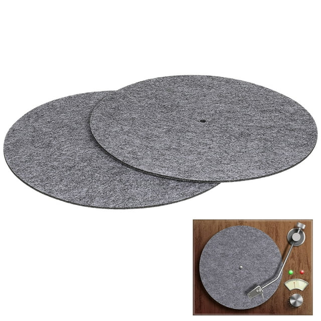 Miangastore Hemoton 2 Pcs Tapis de Protection pour Tourne-Disque 29.50X29.50X0.10CM Gris