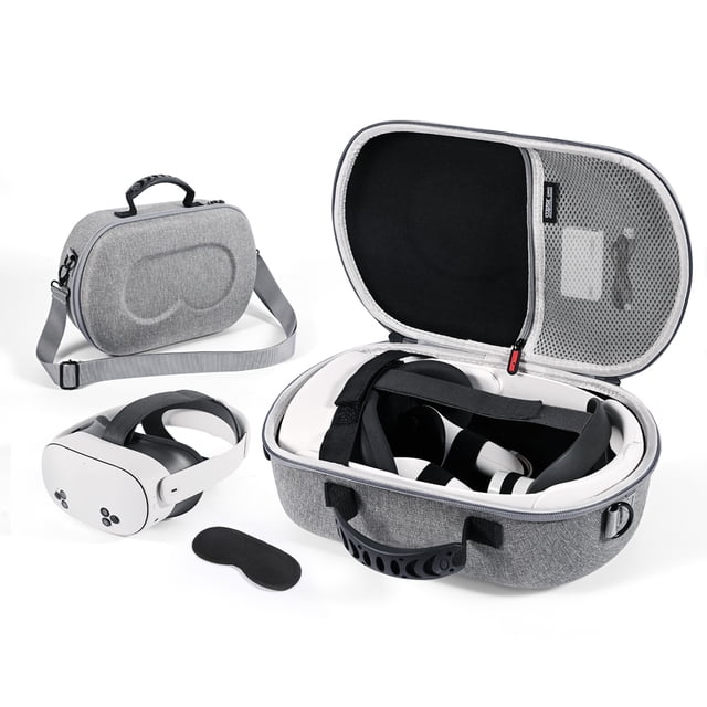 Bolso Mano Estuche Transporte A Prueba Golpes Con Bolsillo Malla para Meta Quest 3S VR