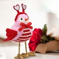 thumbnail image 6 of Lksixu Valentine Birds Ornaments, Valentine Decorations, 3D Red and Pink Plush Bird Doll with Headband, Romantic Love Inseparable Birds Desktop Decor Cute Animals Garden Statue for Window Party, 6 of 8