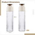 thumbnail image 4 of 2 Pcs Automatic Pouring Oil Dispenser, 17 fl oz Large Capacity Glass Bottle with Leakproof Dustproof Lid, Glass Container for Kitchen Cooking, Coffee Creamer, Syrup, 4 of 5