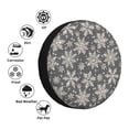thumbnail image 2 of Kdxio Sparkling Snowflakes for Tire Cover Wheel Protectors Tyre Covers Weatherproof Wheel Covers Universal Fit for Trailer Rv SUV Truck Camper Travel Trailers 16 inch, 2 of 5