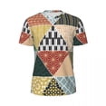 thumbnail image 4 of Colorful Patchwork T-Shirt Men Tribal Ethnic Streetwear Sports T Shirts Fast Dry Beach Har, 4 of 4