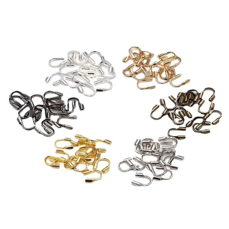 Wire guards for jewelry making 600pcs Diy Craft Crimp Beads U Shaped Wire  Guards Wire Guards for Jewelry Making 