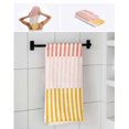 thumbnail image 6 of Colorful Stripe Towel Set of 3, Soft Microfiber Bath Towels, Hand Towel, Washcloths, Modern Pink Red Yellow Vertical Striped Quick-Dry Absorbent Towels for Bathroom Kitchen Hotel Beach Gym Spa, 6 of 7