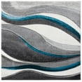 thumbnail image 2 of Safavieh Hollywood Dalton Abstract Area Rug, Gray/Turquoise, 6'7" x 6'7" Square, 2 of 11