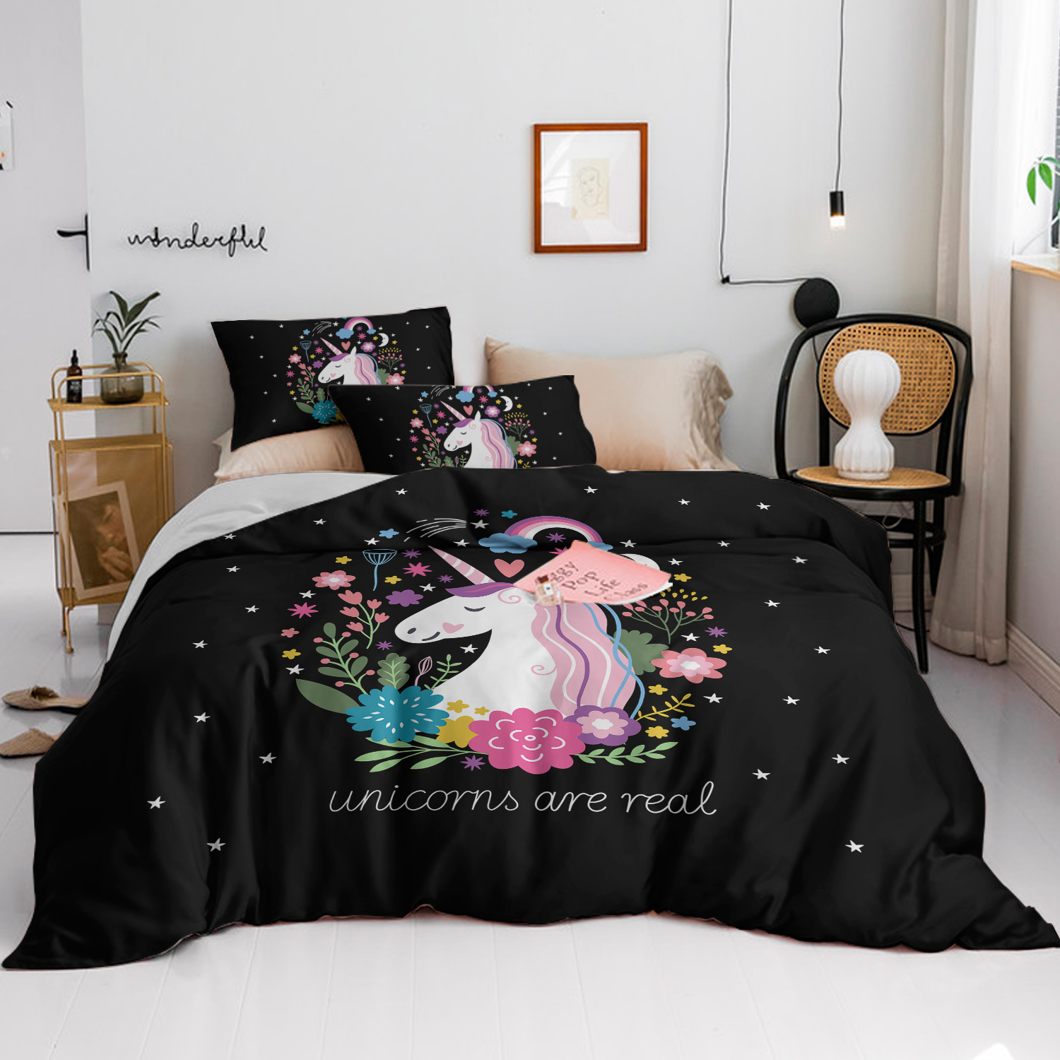 unicorn queen bed sheets