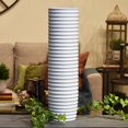 thumbnail image 2 of Urban Trends Ceramic Cylinder Ribbed Design Body LG Matte Finish White Vase, 2 of 2