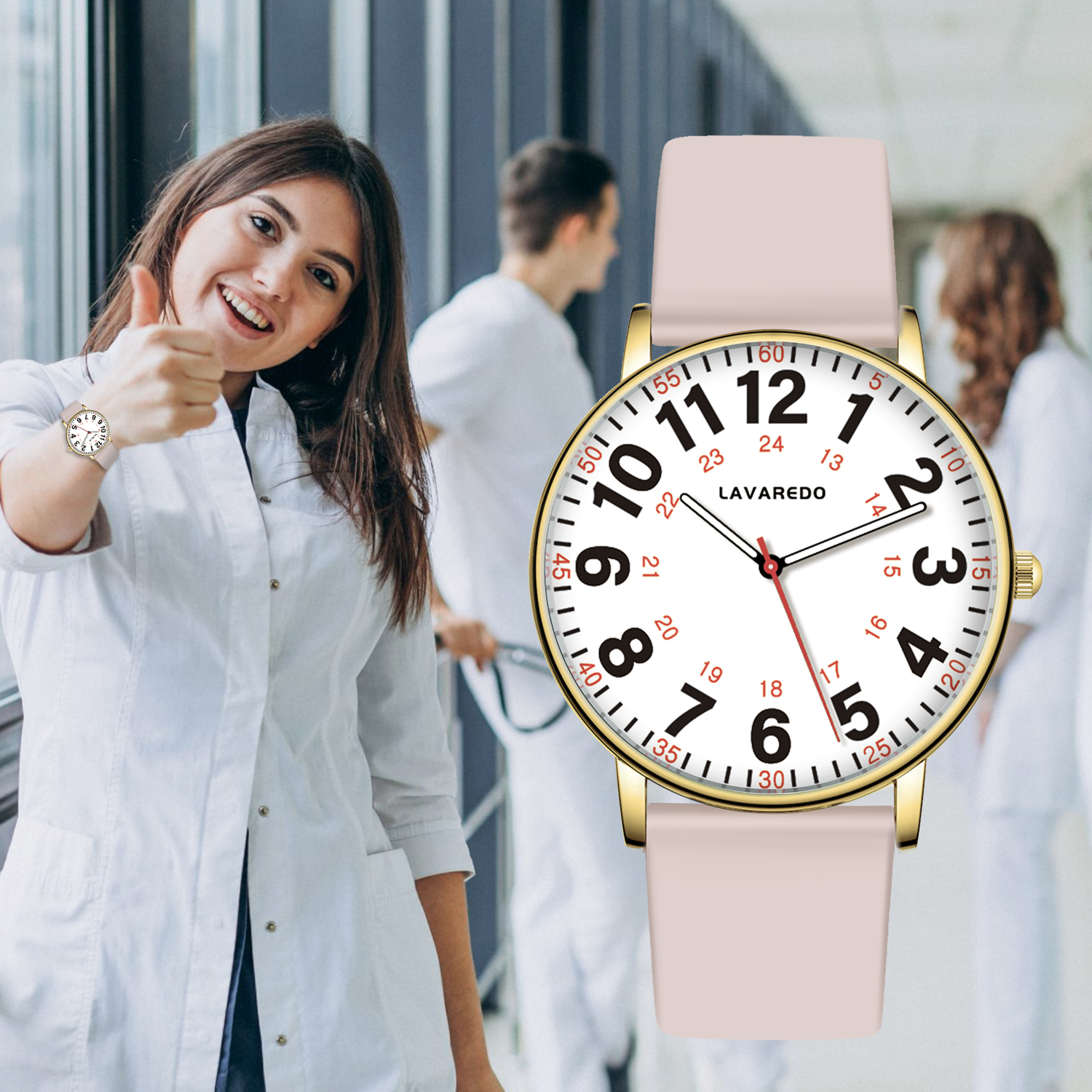 Bomieux Women's Luminous Nurse Watch with Silicone Band photo 2