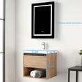 thumbnail image 6 of Blossom Bergen 24" Floating Vanity w/ LED, Soft-Close Storage & Sink – Classic Oak Modern Design, 6 of 9