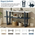thumbnail image 5 of Narrow Console Table with Shelves, Modern Sofa Table with Wood Frame for Living Room/Hallway/Foyer, Entrance Table, Entryway Table (Navy), 5 of 13