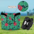 thumbnail image 6 of Haosy Red Roses and Green Leaves Golf Mallet Putter Cover Strong Magnetic Leather Golf Club Headcover Closure, 6 of 7
