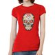 thumbnail image 1 of Camiseta de manga corta de los ojos de la flor de los cráneos de los calaveras para mujer - rojo - grande Gravity Trading Camiseta de manga corta, 1 of 1