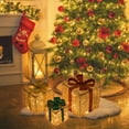 thumbnail image 5 of OEFNTAC Decorations Christmas Lighted Gift Boxes Set of 3 Remote Control LED Present Decorations Outdoor Yard Party Decor Holiday Christmas Box 5.1/8.07/10in Christmas Decor, 5 of 6