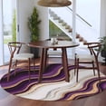 thumbnail image 3 of Round Rug 5ft Area Rug,Purple Marble Gold Inlay Area Rugs for Living Room Bedroom,Abstract Geometric Stripes Floor Mat Non-Slip Non-Shedding Carpet Indoor Accent Rugs, 3 of 9