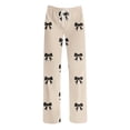 thumbnail image 5 of WHLBF UTTOASFAY Pants for Women Elastic Waist Pockets Drawstring Printing Fallow Full Length Sweatpants Khaki XXL, 5 of 6