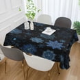 thumbnail image 5 of Qxltty Blue Snowflake Square Tablecloth 60×90in Thick Wrinkle Resistant Heat Proof Durable Table Cover for Dining Table, 5 of 9