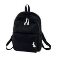 thumbnail image 3 of Mochila de escuela secundaria para mujer, con correa ajustable, para fiestas, acampadas en la calle Negro, 3 of 8
