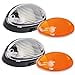 thumbnail image 3 of 2 Lumières Utilitaires Extérieures pour Porche RV LED Ovales 12v 300 Lumens Éclairage de Remplacement pour RVs, Remorques, Campeurs, 5e Roues. Base Noire, Lentille Claire et Ambrée (Noir avec Interrupteur Marche/arrêt, Lot de 2), 3 of 4
