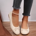 thumbnail image 6 of Rexoro Women Ballet Flats Bow Round Toe Snakeskin Dress Shoes Comfort Casual Office Shoes, 6 of 7